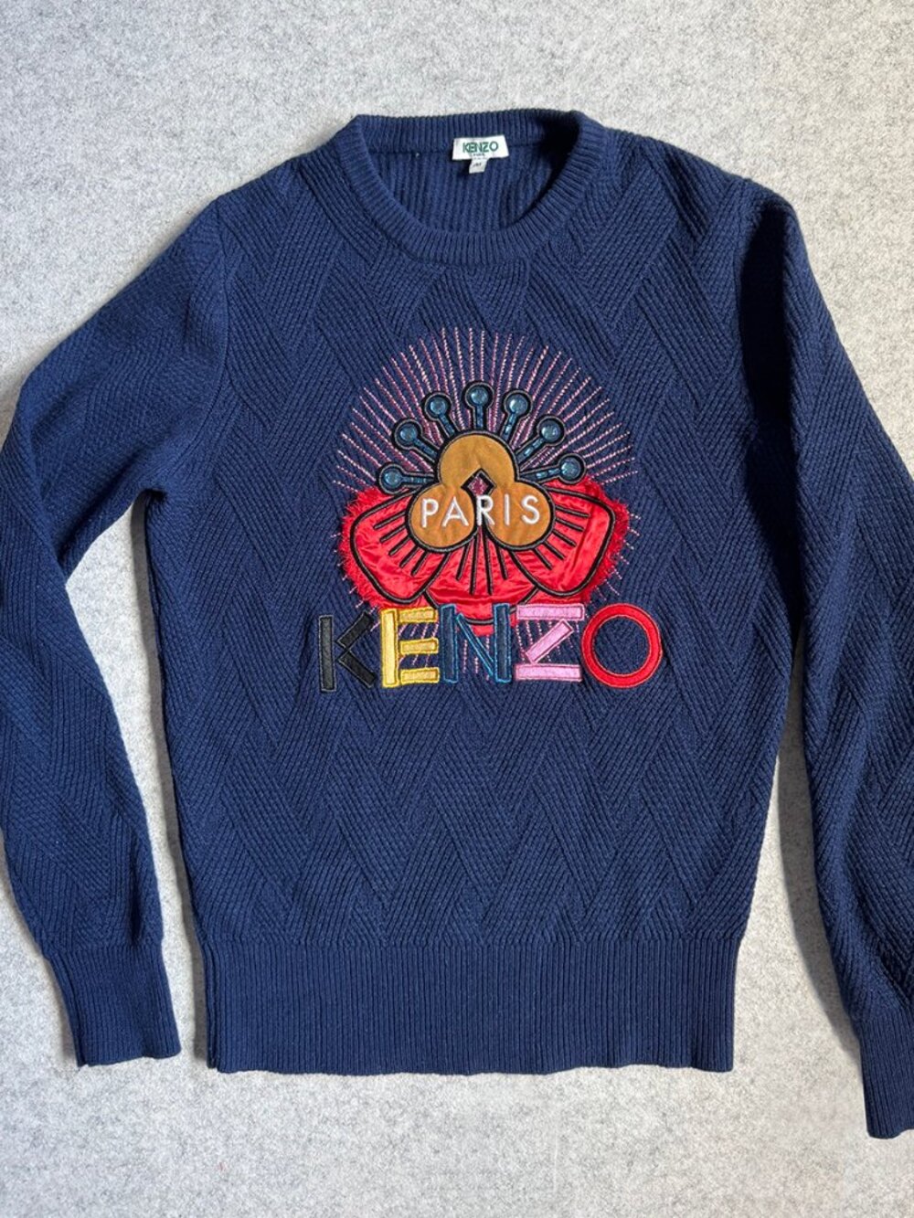 Kenzo Tanami Flower 100% Wool Sweater Women's Medium